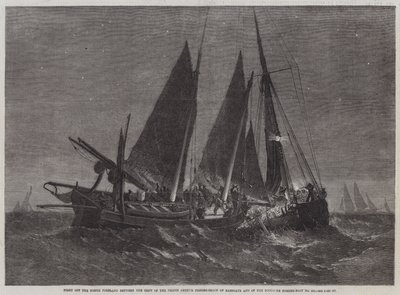 Pelea frente al North Foreland entre la tripulación del Prince Arthur Fishing-Smack de Ramsgate y del barco pesquero de Boulogne No 439 de Edwin Weedon